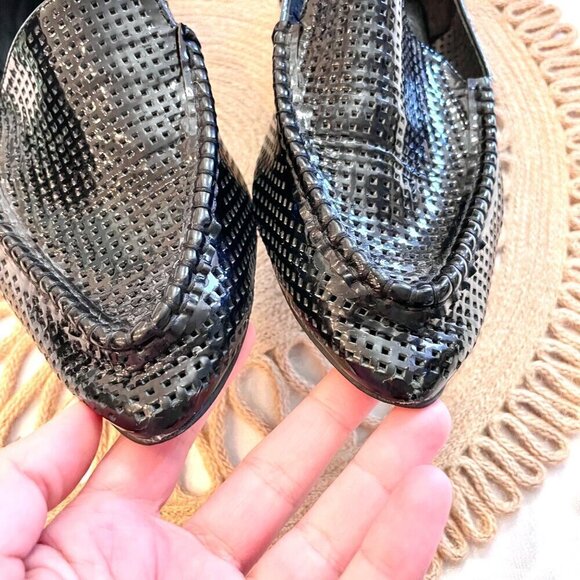 Jeffrey Campbell Barnett Black Loafers Patent Pointed Toe Size 7.5 - Picture 5 of 9